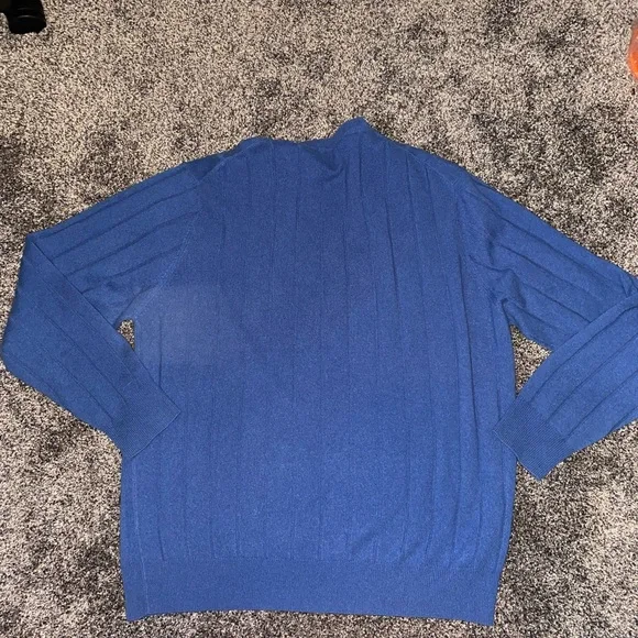 Mens Raffi 100% Cashmere Blue Sweater Size XL 54 - Picture 4 of 6